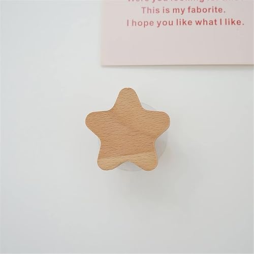 Miniatura 5 de 6 pomos de madera para gabinetes, pomos decorativos en forma de luna para cajones con tornillos, pomos de madera para puertas de gabinete, pomos de