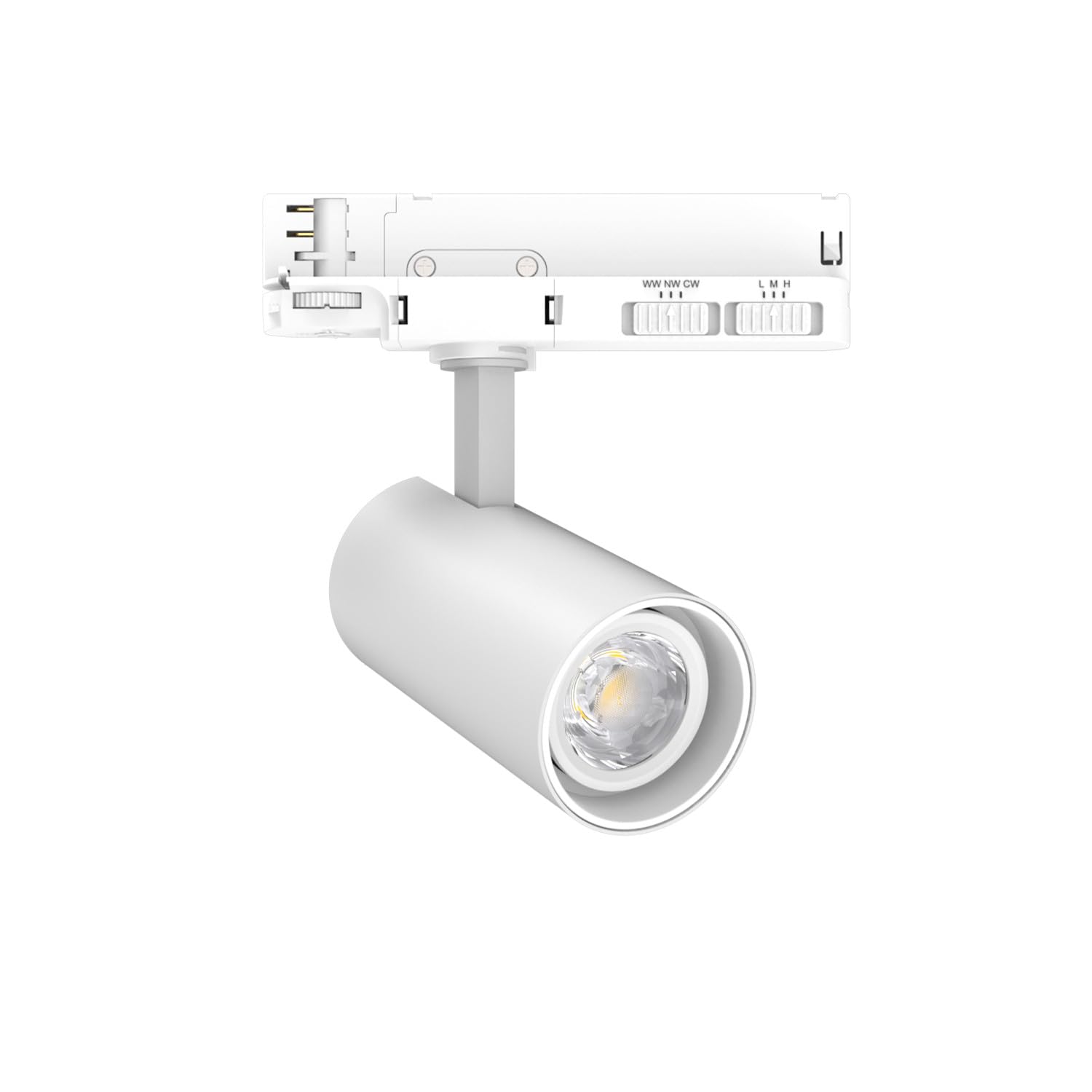 LEDKIA Foco Carril LED Trifásico 20W Fasano CCT Seleccionable Regulable Bla