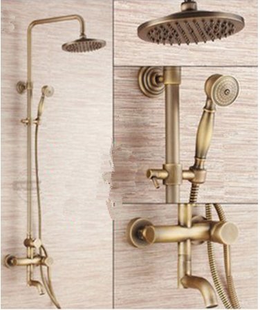 Mitigeur de douche en laiton antique de qualité supérieure Gowe avec colonne réglable