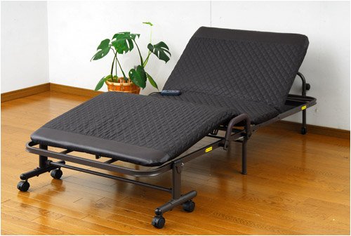 Amazon｜山善(YAMAZEN) 電動ベッド 折りたたみベッド ダークブラウン