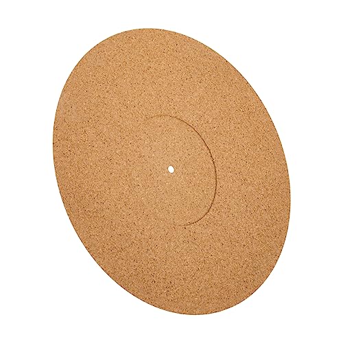 Yardwe Cork Vinyl Record Protective Pad Disc Protective Mat Vibration and Scratch Resistant Design for Record Players Easy to Use High Performance for Home Audio
