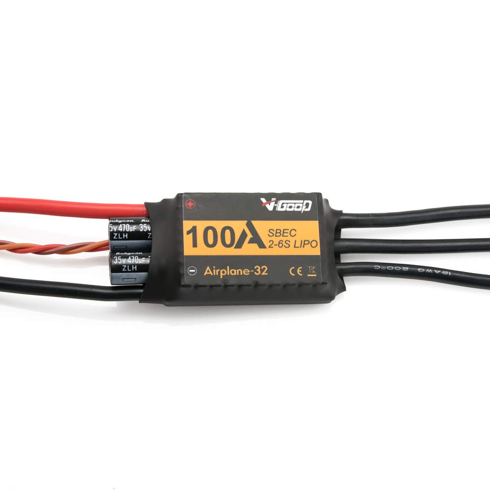 32-Bit 100A 2-6S Brushless ESC for RC Airplane - 0.7