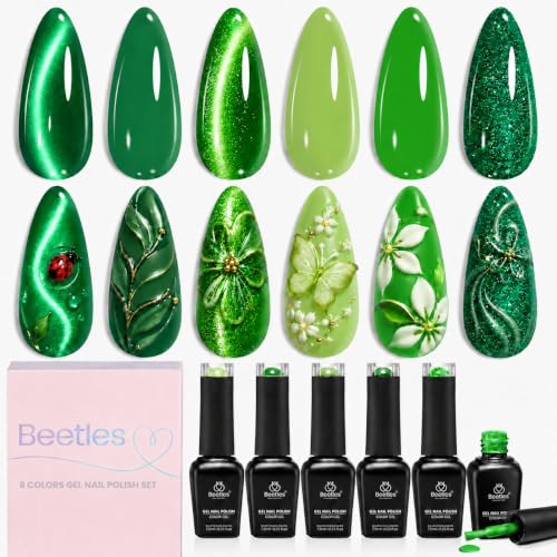 Set de Esmaltes en Gel Verde Bosque de Verano 6 Colores