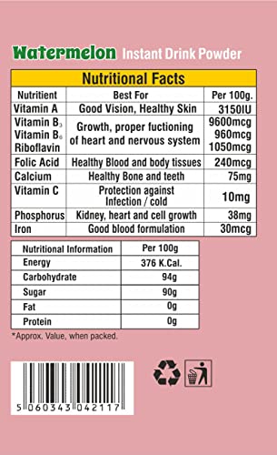 Image of VITAZ Instant Fruit Drink Powder - HDPE Watermelon 2.5 Kg Jar