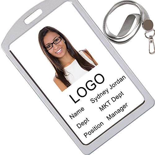 Acctrend aluminum porta badge con laccio da collo