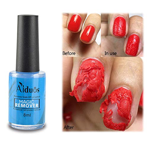 Magic Nail Polish Remover Soak-Off Gel Polish Remover Professional Removes Soak-Off Gel Polish In 2-5 Minutes Easily & Quickly Don't Hurt Your Nails(8ml)