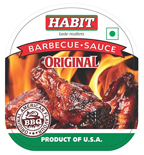 Image of HABIT Barbecue Sauce - 600g x Pack of 3 | 100% Vegetarian | Sweet & Tangy Flavor | Perfect for Grilling, Marinades, Basting & Toppings