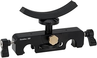 Fotodiox Pro Yoke Lens Support - Universal Telephoto, Long Lens Support Bracket for 15mm Rod System with Height Adjustable Trimmer Knob