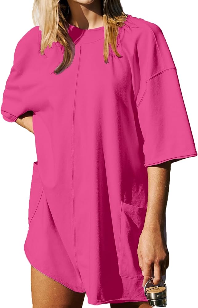 Amazon.com: Yeokou Rompers for Women Casual Short Sleeve