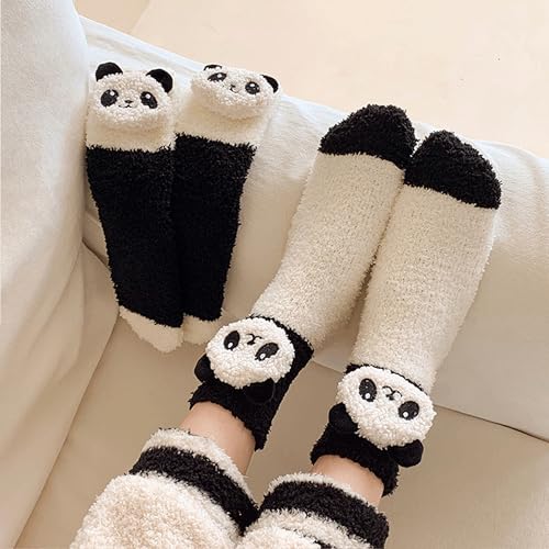 Image of Benefeet Sox Funny Animal Fuzzy Socks for Women Girls - Cute Fluffy Slippers, Cozy Warm Winter Plush Sleeping Socks