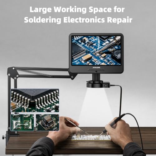 Image of JL109A 10.1 inch Digital Microscope with Screen, Flex Arm Stand