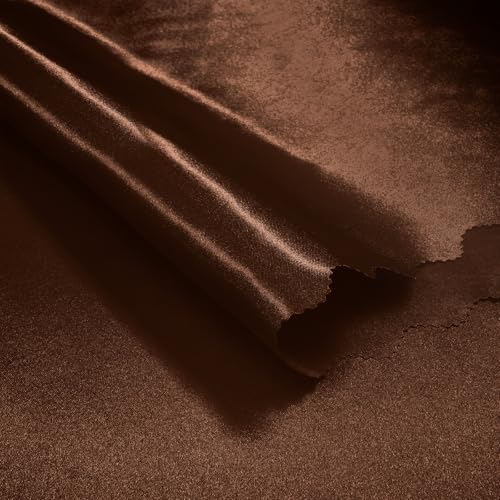 P Pothuiny 2 Pack Chocolate Brown Satin Tablecloth 60 x 120 Inches Rectangle Table Cloth Cover Overlay Bright Smooth Fabric Decoration for Wedding Banquet Party Dining by P Pothuiny - Image 7
