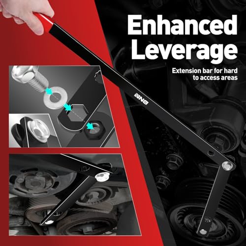 Image of DNA MOTORING 16pc Serpentine Belt Tool Set, Install Remove Serpentine Belts For Spring Loaded, With Case, TOOLS-00539