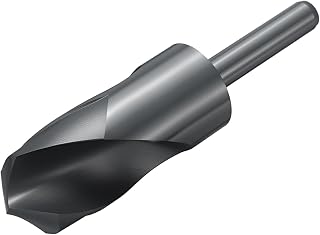 uxcell 36mm Drill Bit 1/2" Reduced Round Shank 4241 High-Speed Steel Bits Nitriding Black Finish 118°Drill for Light-Duty Machining Acrylic Plastic Wood Soft Metal