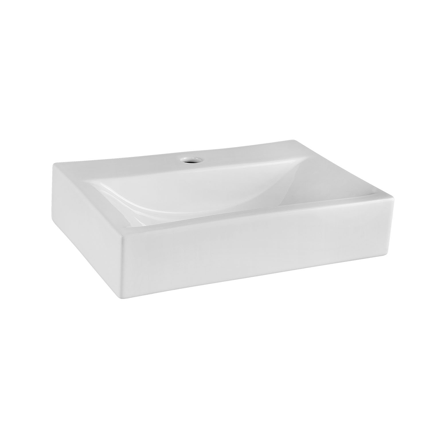 Nuie White Rectangular Counter Top Basin | | Ceramic | 460Mm X 330Mm