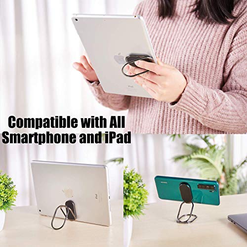 Rimyam Phone Ring Holder Finger Kickstand Foldable Cellphone Stand 360° Degree Rotation Metal Ring Grip Holder For Magnetic Car Mount Compatible With Iphone Samsung All Smartphone #TOP4