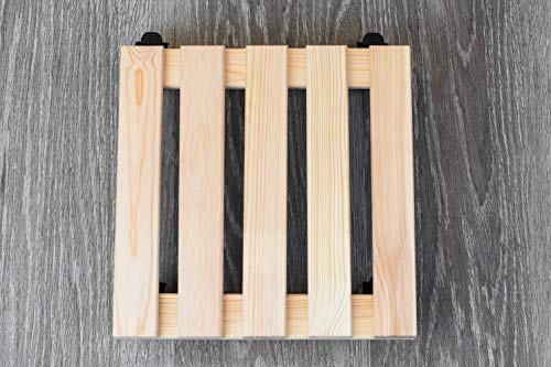 Metafranc Plant Roller 300 x 300 mm, 60 kg Load Capacity, Pine Plate, Natural - Image 3