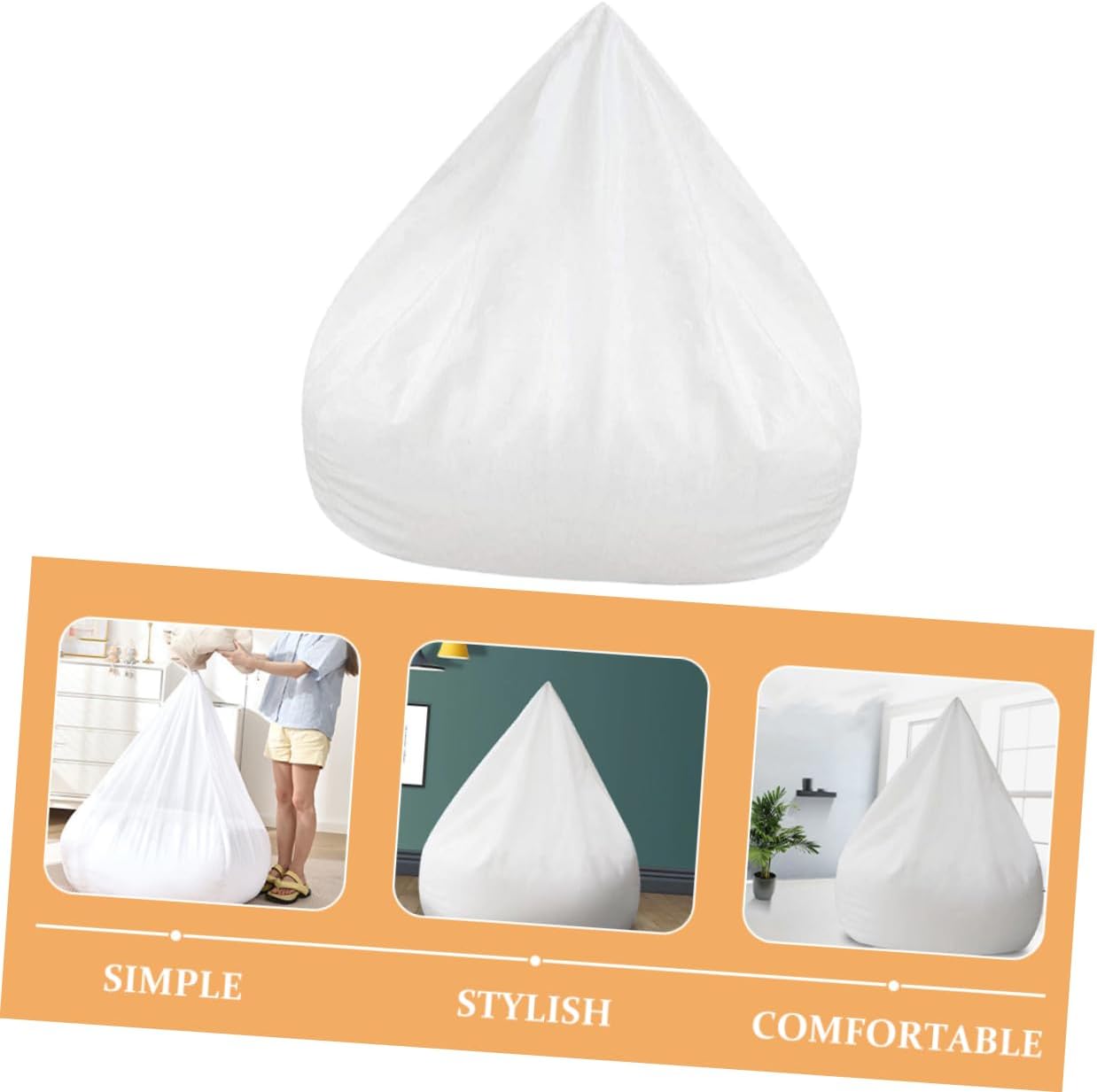 Ciieeo Bean Bag Inner Liner Sleeve Replacement for Lazy Sofa No Filler Waterproof Fabric 100% Polyester for Boys and Girls Playrooms and Relaxation Areas - Image 4