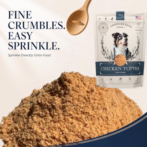 Image of American Paws All-Natural Chicken Dog Food Topper - High Protein Pure Chicken Breast Flavor Enhancer for Picky Eaters, 4 oz Pouches (Pack of 2), Sourced and Made in USA