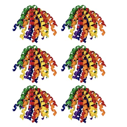 6PCS Self-Adhesive Curly Bows, 6