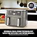 Ninja MAX Dual Zone Digital Air Fryer, 2 Drawers, 9.5L, 6-in-1, Uses No Oil, Air Fry, Max Crisp, Roast, Bake, Reheat, Dehydrate, Non-Stick, Dishwasher Safe Baskets, Gun Metal Grey DZ400UK