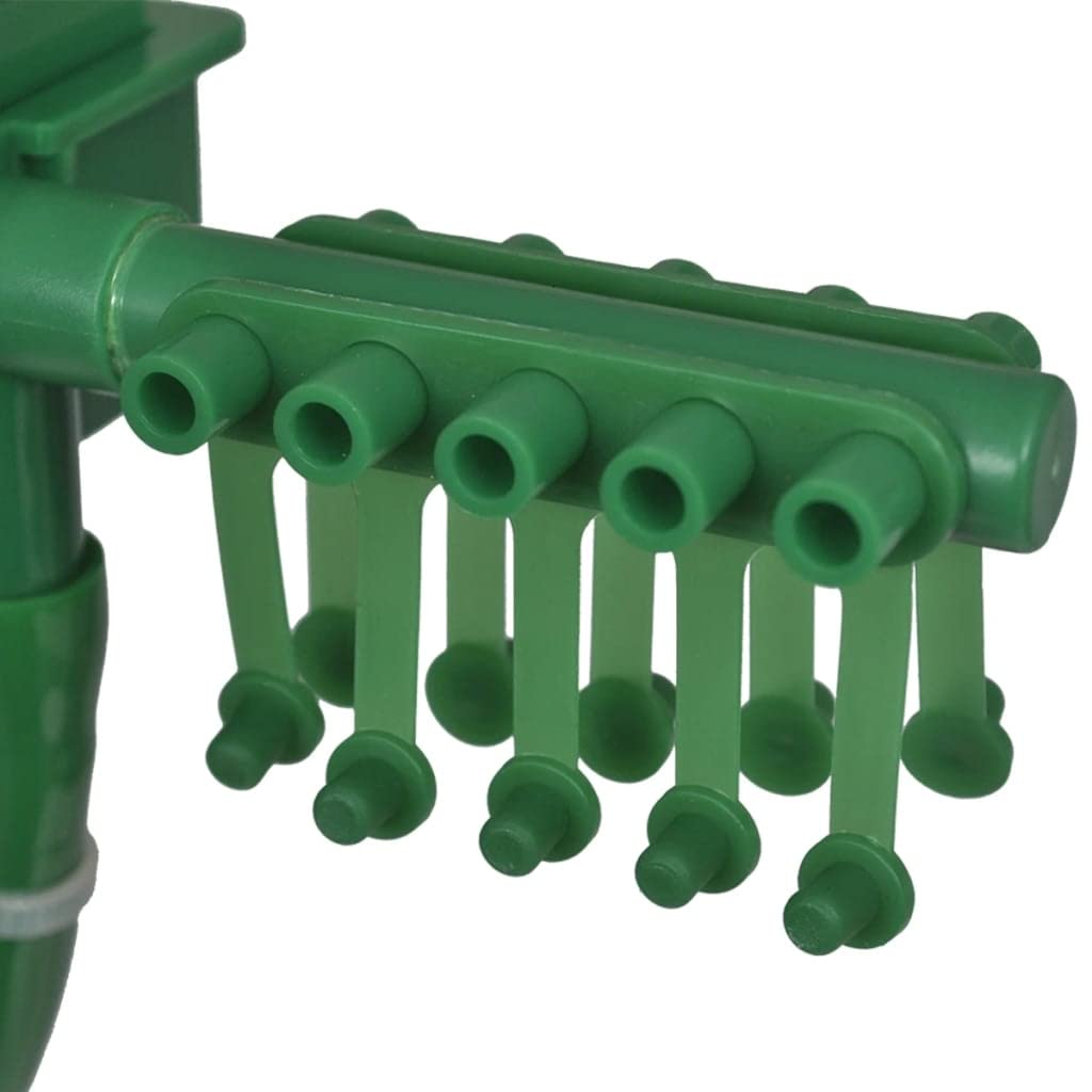 Sistema di irrigazione automatico con timer e display LCD, tubo in vinile da 10 m, 10 perni a molla in acciaio inox, controllo di irrigazione per irrigazione del giardino, irrigazione del