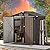 Metal Storage Shed & Outdoor Storage, Outdoor Steel Storages Shed with Sloping Roof, Utility and Tool Garden Sheds for Backyard Patio Lawn