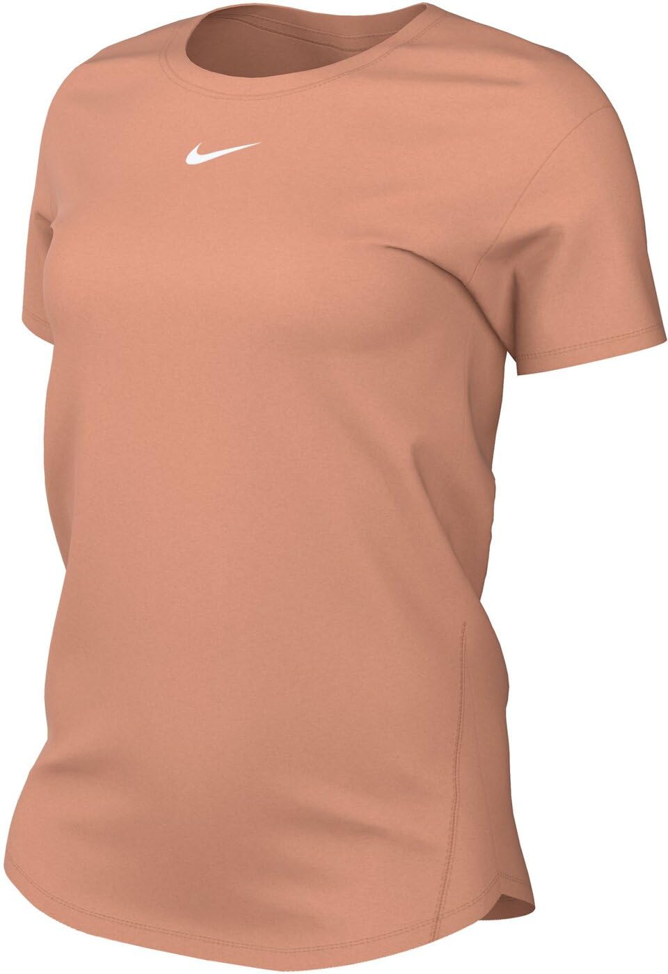 Nike Women's One Classic Df Ss Wt T-Shirt, Apricot Agate/White, S