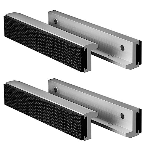 Speesy 4 tornillos magnéticos de banco para la protección de la mordaza con protección universal para mordazas blandas para mordaza. Protección multiusos de 8 pulgadas