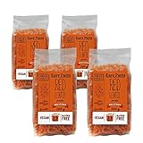 mill & folks easy pasta fusilli di lenticchie rosse 4x200g | vegano e senza glutine