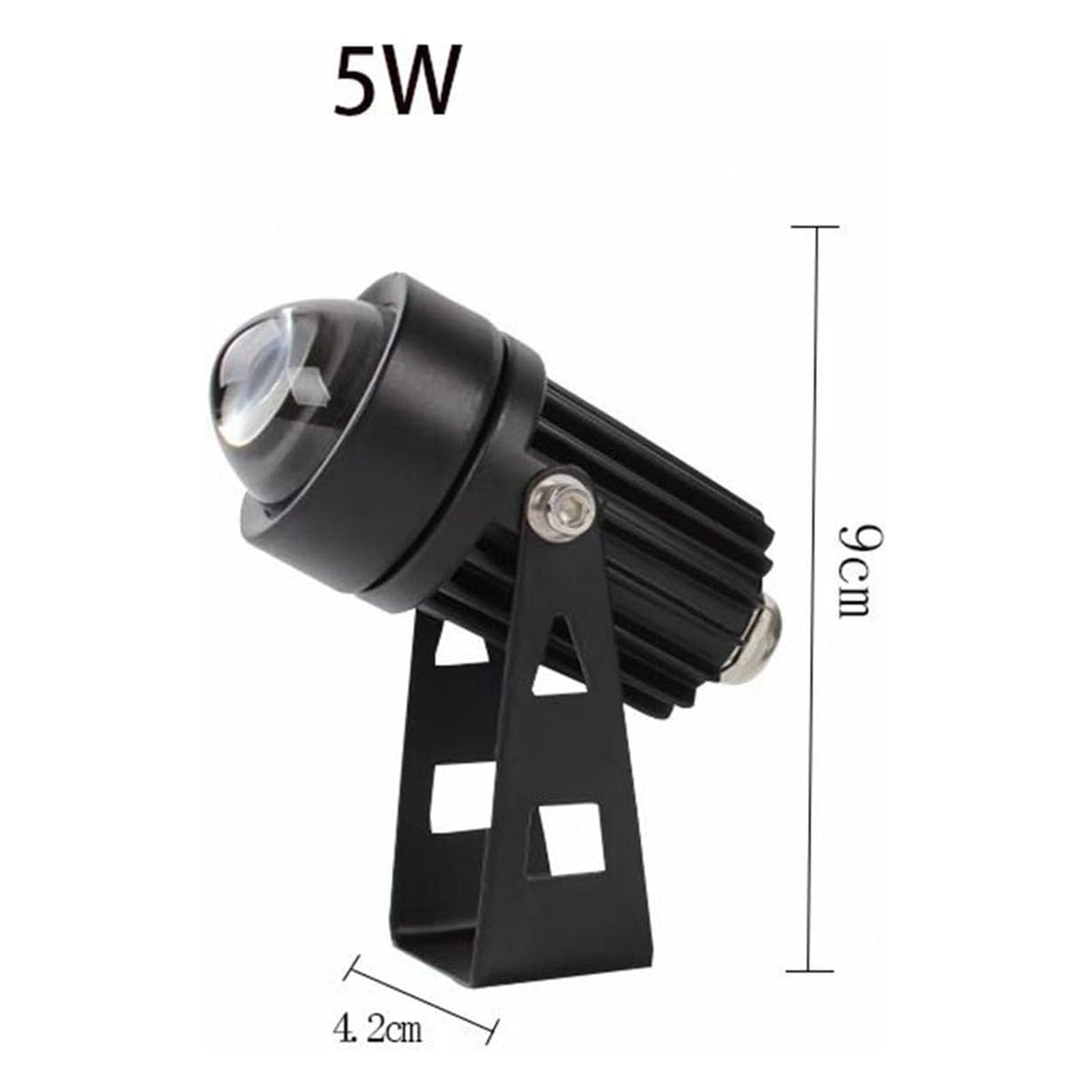 2 szt. Zewnętrzny reflektor LED do zabudowy, kinkiet 5 W, oświetlenie krajobrazu, wodoodporny reflektor z wąską wiązką, IP65, do ogrodu, na podwórko, trawnik (biały)