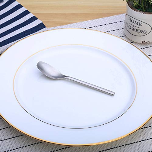 Set di Posate in Argento, 4/16/24/32/40/48 Pezzi, Posate in Acciaio Inossidabile Opaco 304, forchette e cucchiai, Forniture per ristoranti alberghieri. Argento-4 Pezzi per 1