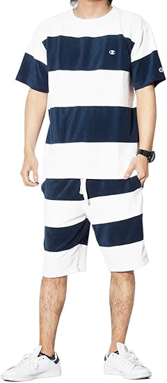 Amazon チャンピオン パイル地 セットアップ メンズ リラックスウェア 上下セット ビッグボーダー パイルtシャツ パイルショーツ ネイビー Xl Tシャツ カットソー 通販 Amazon チャンピオン パイル地 セットアップ メンズ リラックスウェア 上下セット ビッグボーダー パイルtシャツ パイルショーツ ネイビー Xl Tシャツ カットソー 通販