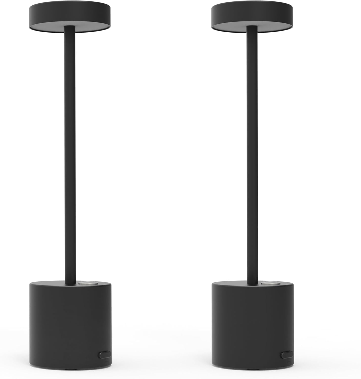 2 Pack Cordless Table Lamp, 5000mAh Battery Operated,Rechargeable Lamps Cordless 3 Color Dimmable,Rechargeable Table Lamp Portable for Living Room,Restaurant,Bedroom,Counter(Black)
