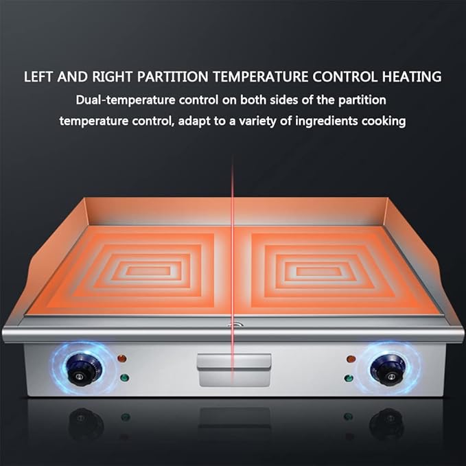 Sartén Eléctrico con Control Termostático 50-300°C y 4400W miniatura 5