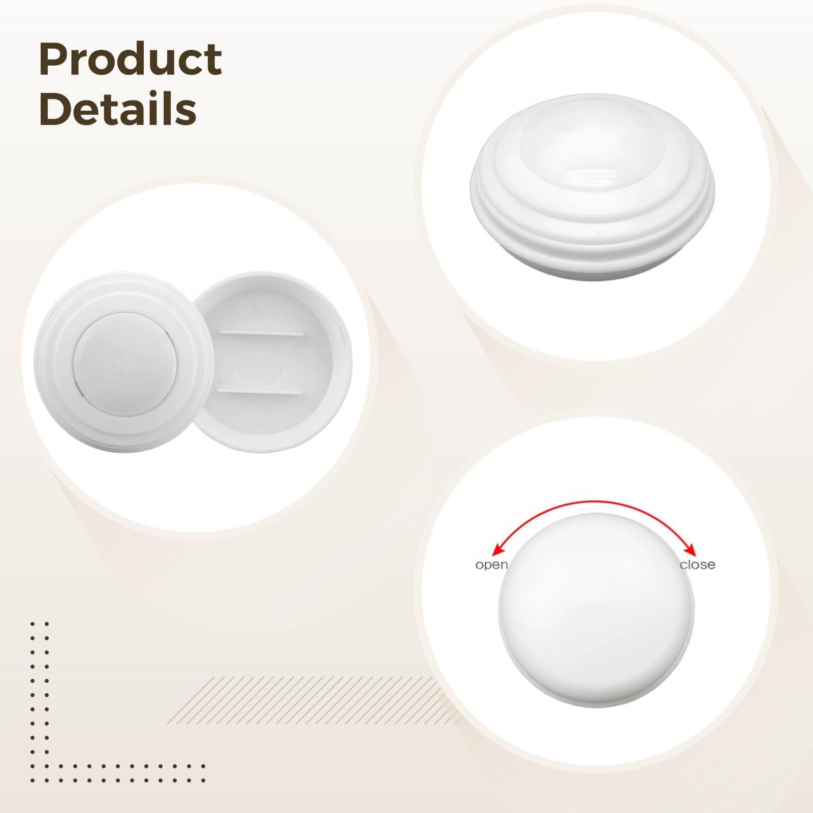 Wireless Smart Lighting with Remote Control, Adjustable Push Lights for Classrooms, Operates On AAA Batteries, Water-Resistant Mood Lights, Touch-Activated, Set of Four with Remote Controls