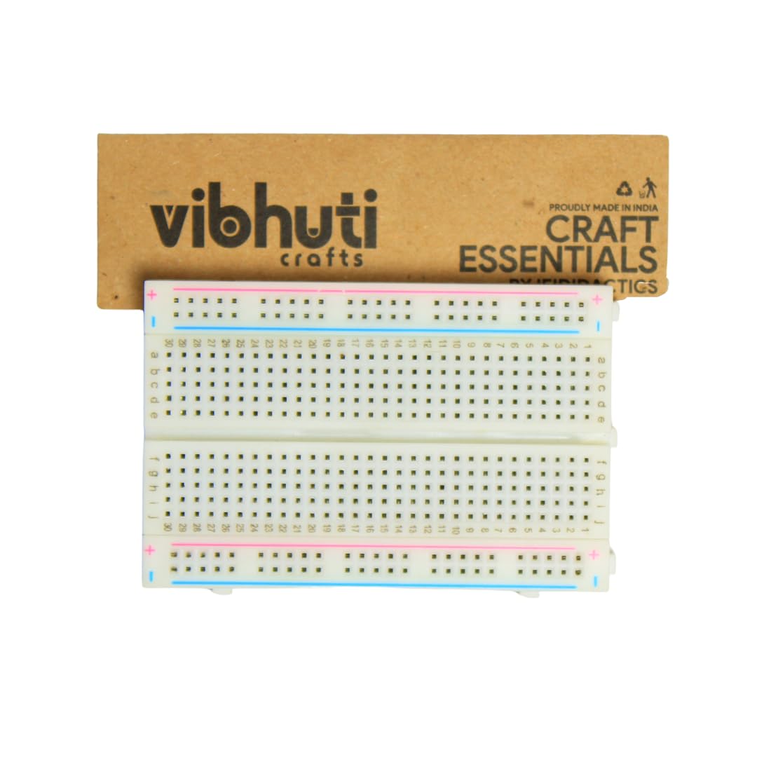 Vibhuti Crafts Solderless Breadboard with 400 Tie Points Ideal for