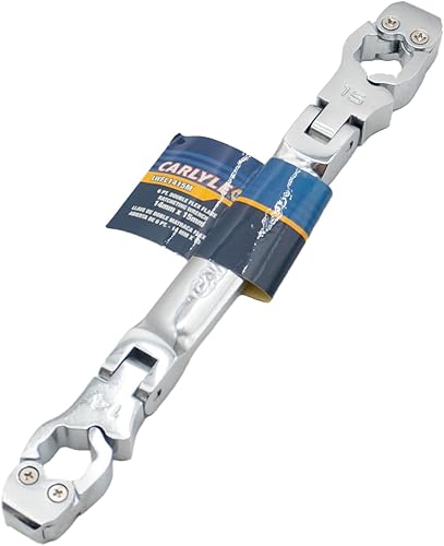 Miniatura 2 de AGS Llave de línea de freno de tuerca de trinquete, métrica, doble flexión, 0.551in 0.591in - Para freno, combustible, líneas de transmisión y cables