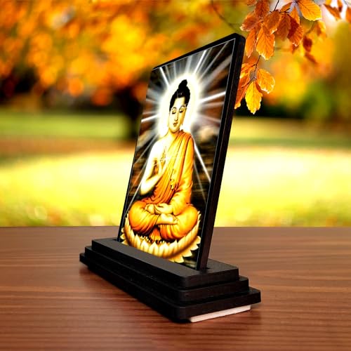 Image of Lord Buddha Car Dashboard Idols Figurine Showpiece for Car, Home, Office Desk