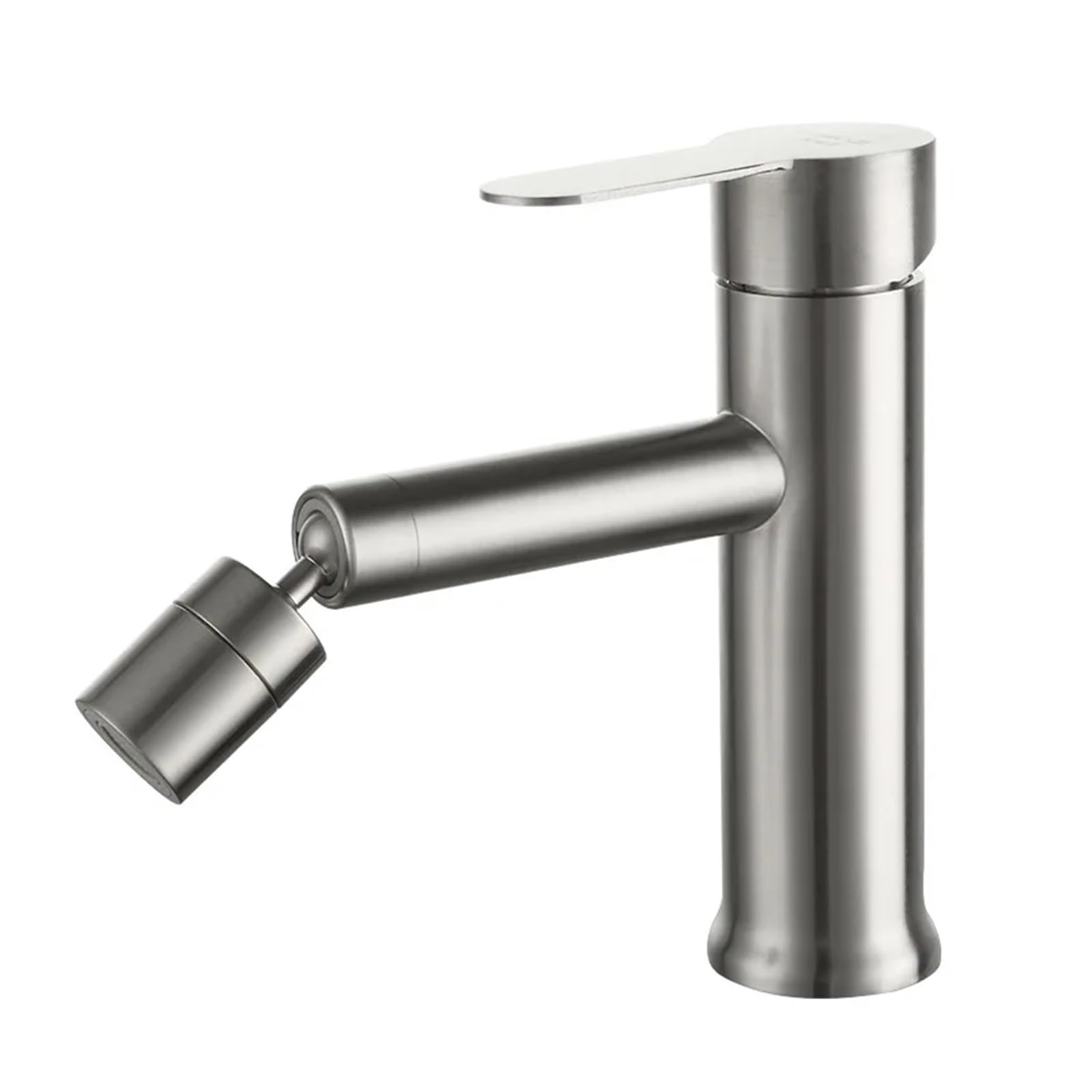 Lavabo de salle de bains : robinet mélangeur orientable 360 degrés pour un nettoyage sans effort
