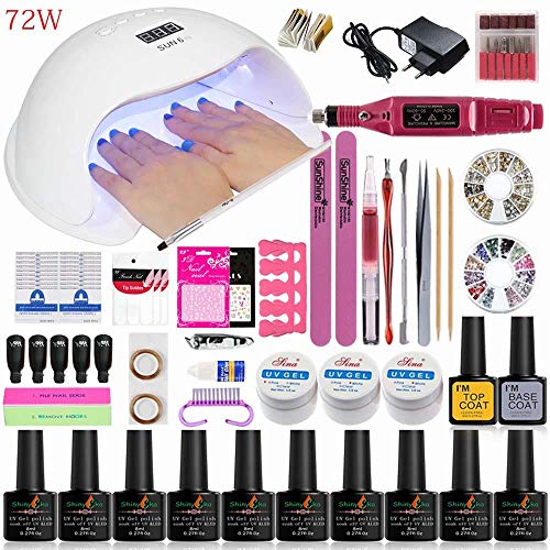 Kit uñas 36W / 48W / 72W LED UV lámpara herramientas