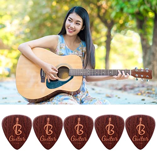 CRGANGZY Lot de 5 médiators en bois pour guitare électrique, acoustique ou basse, 0,71 mm - Les Beatles, Paul McCartney, John Lennon, RIngo Starr, George Harrison CRGANGZY Lot de 5 médiators en bois pour guitare électrique, acoustique ou basse, 0,71 mm – Image 6