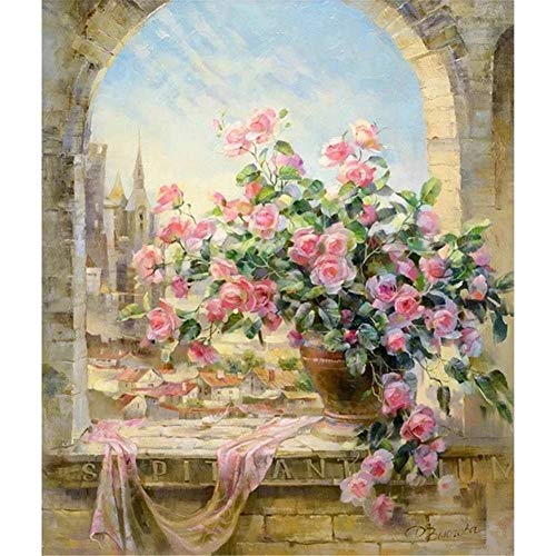 Kit Peinture Diamant 5D Phalaenopsis rose broderie strass 80x100cm