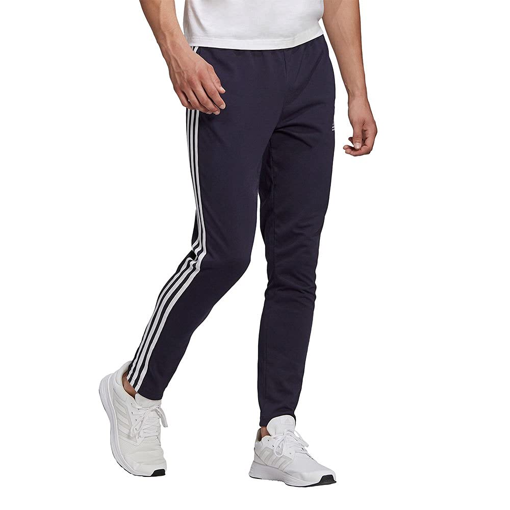 mens Essentials Single Jersey Tapered Open Hem 3-Stripes Joggers PANTS