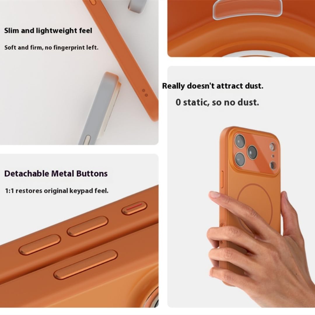 Custodia Liquid Comfort Touch per iPhone 17, con ampia finestra in vetro e chiusura magnetica (per iPhone 17/nero)