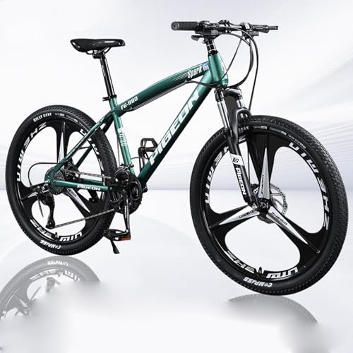 Wmmner Bicicleta de Montaña de 26 Pulgadas Y 24 Pulgadas, Bicicleta de Acero Al Carbono, Bicicleta de Montaña de Tres Palas, Bicicleta de Carretera para Deportes Al Aire Libre, Bicicleta para Estudian