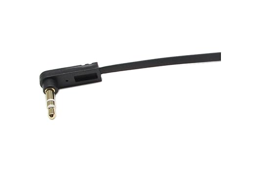 Cable de Audio 3.5mm, 0.5 Pies, Macho a Macho, Ángulo Recto, Dorado miniatura 4