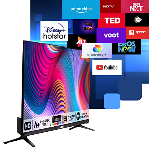 Image of AKAI 80 cm (32 Inches) HD Ready Smart LED TV AKLT32S-DFL9W (Black) | with Frameless Design