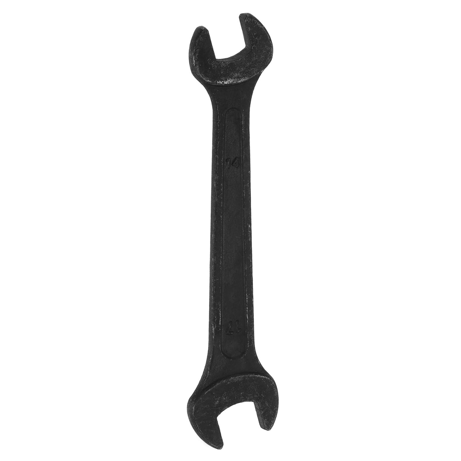 sourcing map Metric Double Open End Wrench 14mm x 17mm Standard Size Carbon Steel Spanner Wrench for Auto Household Maintenance Routine Repairs, Black
