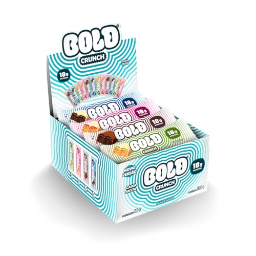 Barra de Proteína Bold Crunch Caixa Mista 60 g - 18 g de Proteína 12 Unidades Mistas
